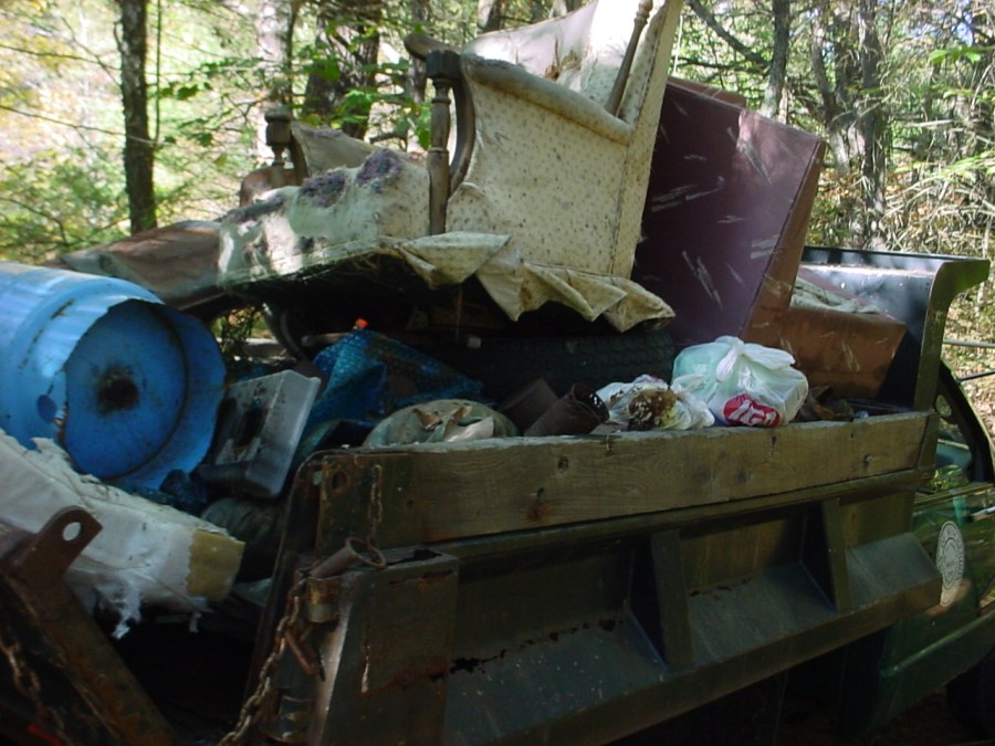 A truck load of trash after river cleanup in Winchendon by Ivan Ussach